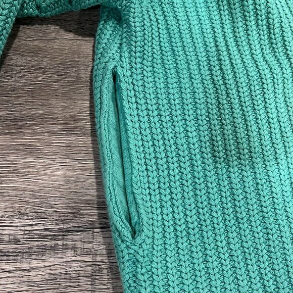 Free People NWT Swim Too Deep Oversized Cardi in Turqoise - oversize XS $158 - Picture 8 of 9